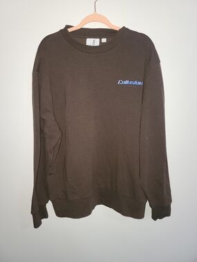 Womens Collusion Brown Crewneck Sweatshirt